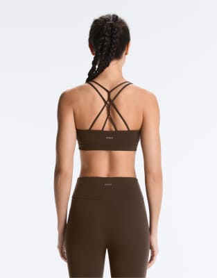 Comfortlux - Brassière de sport maintien léger avec bretelles croisées - Marron M