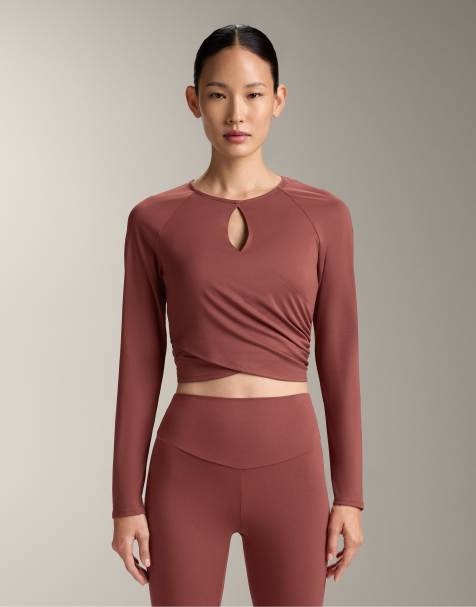 OYSHO - Comfortlux - Brun langærmet T-shirt - view 1