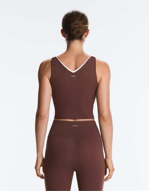 OYSHO - Comfortlux - Brun tanktop med V-hals, 2 af 4