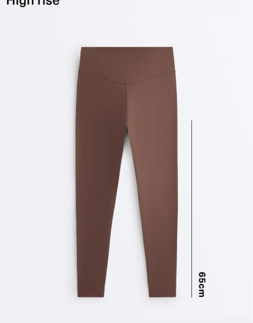 Oysho – Comfortlux – Bruna, ankellånga leggings med hög midja, 6 av 7