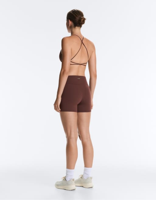 Oysho - Comfortlux - brune 10 cm-hotpants med høj talje, 4 af 7