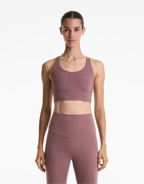 OYSHO – Comfortlux – Brunrosa sportbehå med medelhögt stöd och kupor - view 1