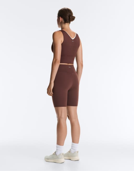 OYSHO – Comfortlux – Brunt sportlinne med v-ringning, 4 av 4
