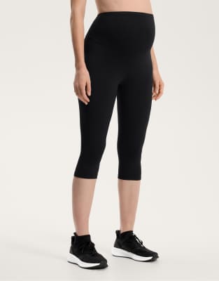 Oysho - Comfortlux - Capri-Umstandsleggings in Schwarz, 40 cm