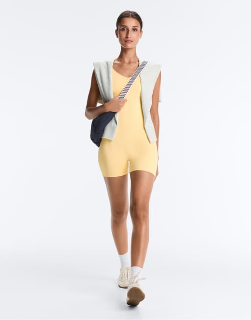 Oysho - Comfortlux - Combishort à détail noué - Jaune pâle, 2 de 4