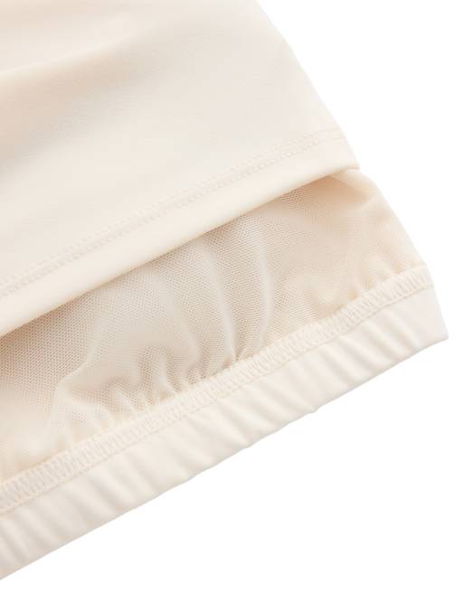 OYSHO Comfortlux contrast strap tank top in ecru, 6 of 7