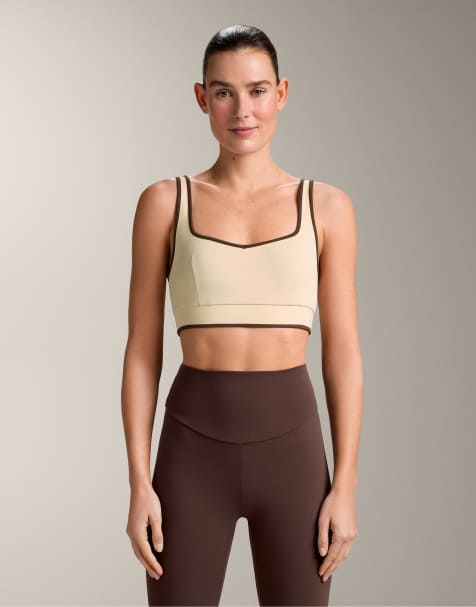 OYSHO Comfortlux contrast tank top in vanilla - view 1