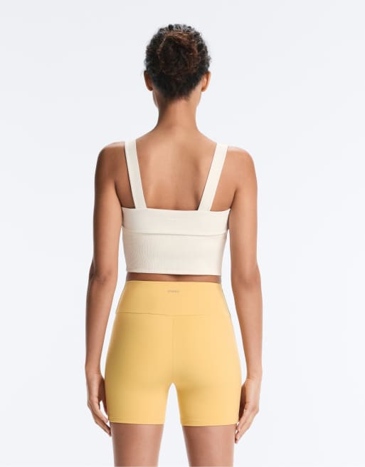 Oysho - Comfortlux - Débardeur côtelé à revers - Écru pâle, 4 de 4