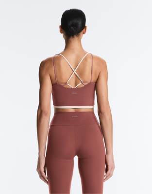 Oysho - Comfortlux - Débardeur effet color block - Mauve-Cuivre