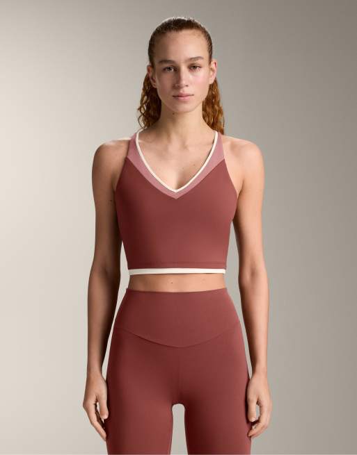 Oysho - Comfortlux - Débardeur effet color block - Mauve