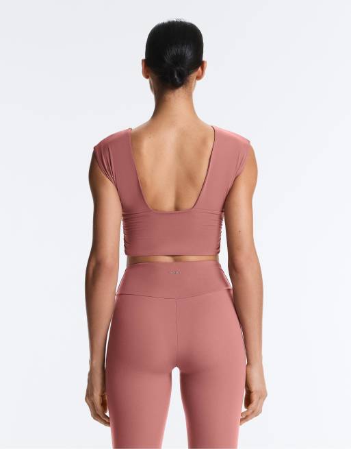 OYSHO - Comfortlux - Débardeur effet croisé - Rose pâle, 2 de 4