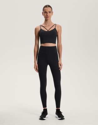 Oysho Comfortlux double strap tank top in black