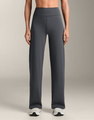 OYSHO - Comfortlux - Gerade geschnittene Hose in Grau mit hohem Bund