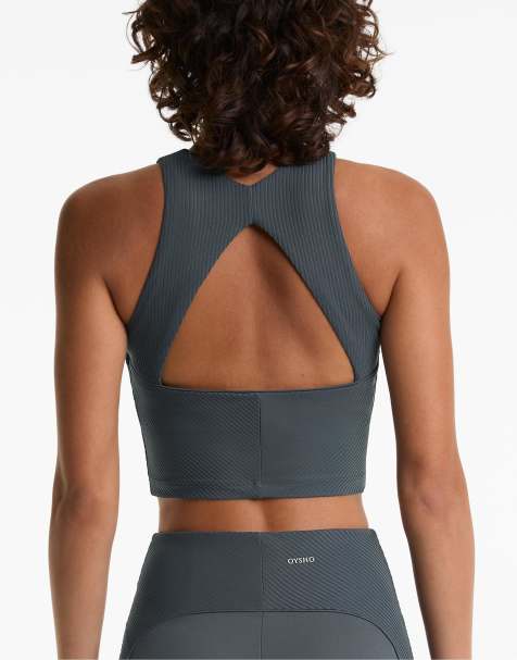 OYSHO – Comfortlux – Geripptes Tanktop in Grau - view 1