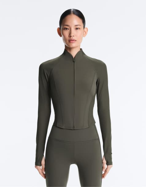 OYSHO - Comfortlux - Giacca tecnica verde militare a coste - view 1