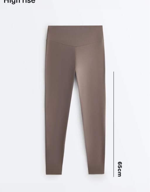 OYSHO - Comfortlux - Grå ankellange leggings med høj talje, 6 af 7