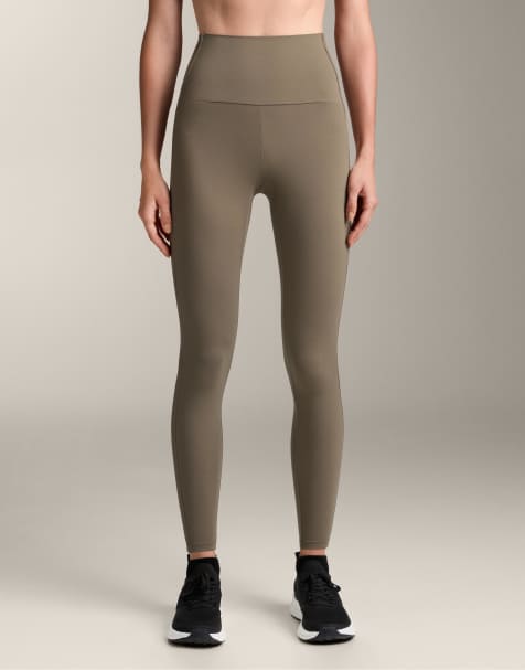 OYSHO – Comfortlux – Grå, ribbade leggings i ankellång modell med hög midja, 65cm - view 1