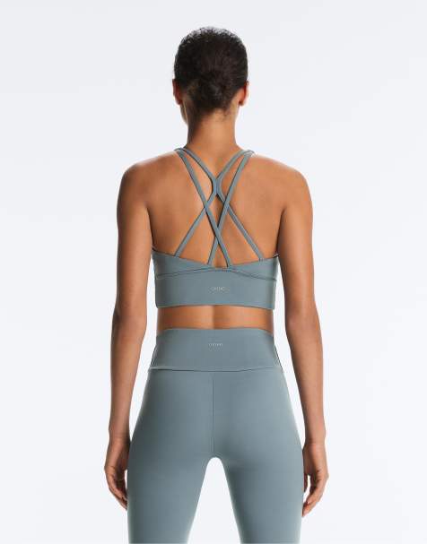 OYSHO – Comfortlux – Grå sportbehå med medelhögt stöd och kupor - view 1