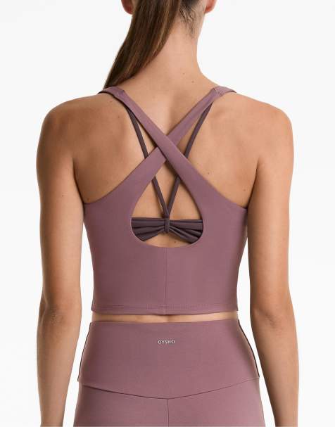 OYSHO - Comfortlux - Grålilla tanktop med overlag - view 1
