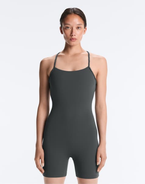 OYSHO - Comfortlux - Gråt kort jumpsuit med flettet detalje - view 1
