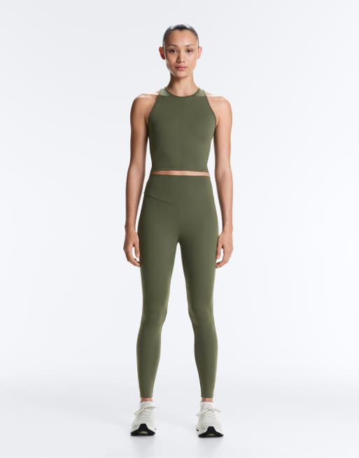 OYSHO – Comfortlux – Gröna, ankellånga leggings med hög midja, 2 av 4