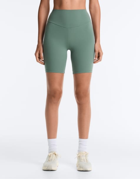 OYSHO – Comfortlux – Gröna, korta leggings med hög midja, 20 cm - view 1