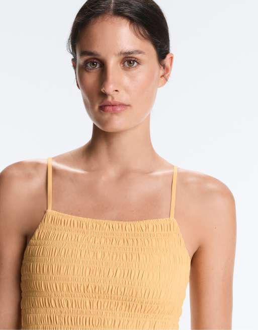 OYSHO – Comfortlux – Gult sportlinne med smock, 3 av 4