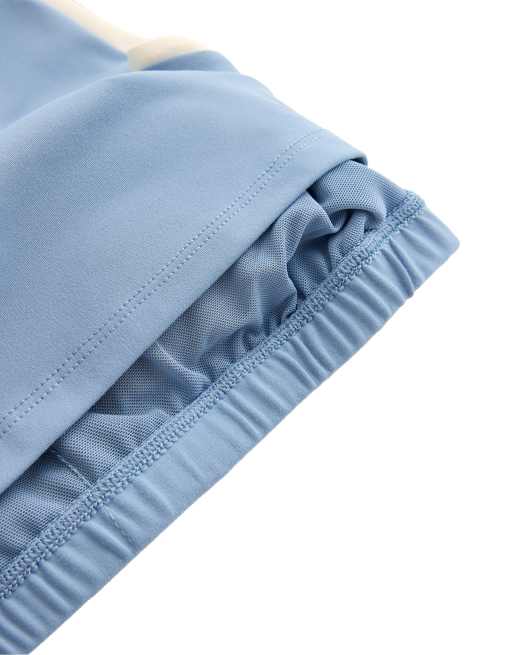 OYSHO Comfortlux halter-tanktop med krydsede stropper i blå, 5 af 7