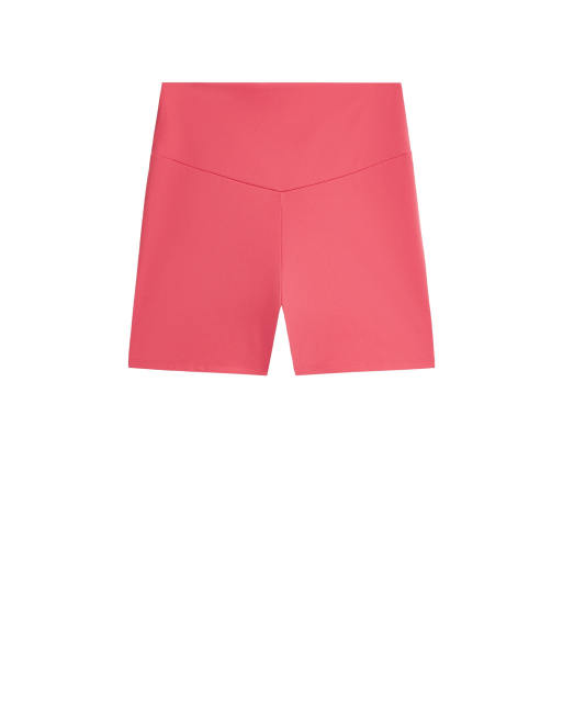 OYSHO Comfortlux high-rise 10cm hot pants in coral, 5 of 7