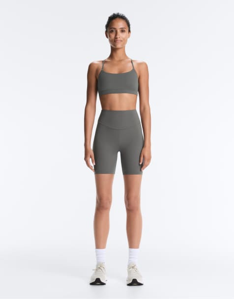 OYSHO Comfortlux high-rise 20cm biker leggings in light green - view 1