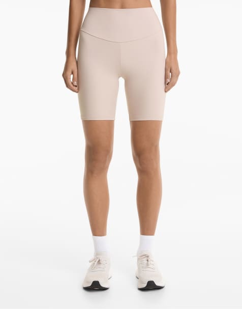 Oysho Comfortlux high-rise 20cm leggings in mink - view 1