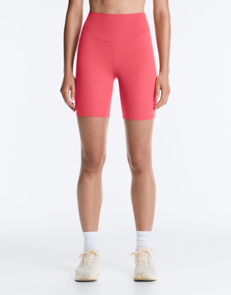 OYSHO Comfortlux high-rise 20cm short leggings in coral - view 1