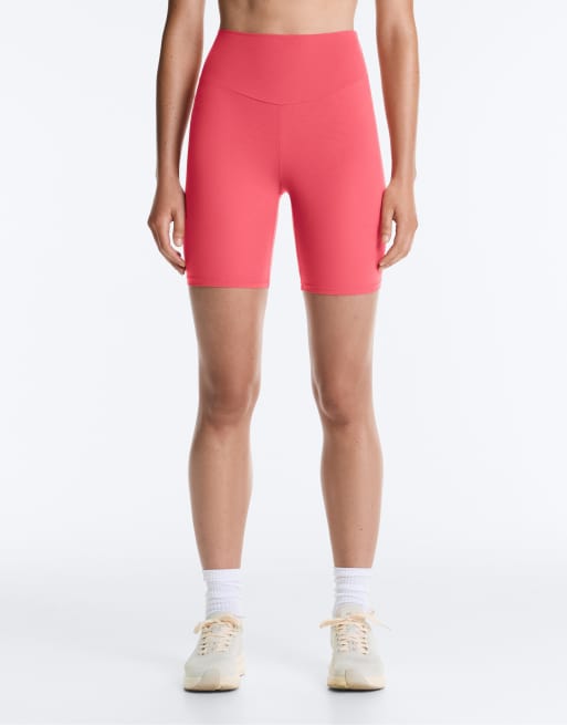 OYSHO Comfortlux high-rise 20cm short leggings in coral