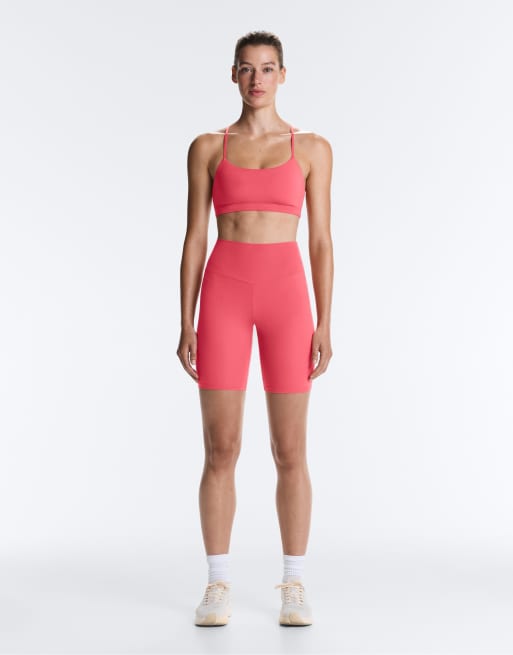 OYSHO Comfortlux high-rise 20cm short leggings in coral, 2 of 7