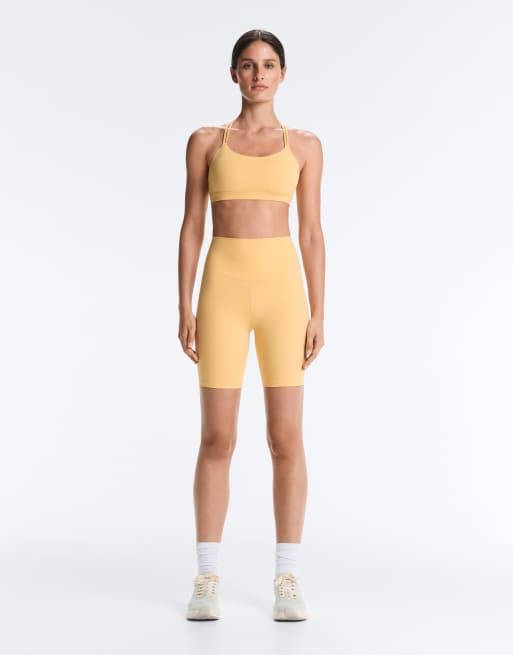 OYSHO Comfortlux high-rise 20cm short leggings in yellow, 2 of 7