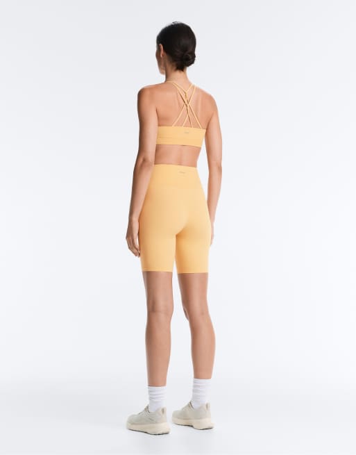 OYSHO Comfortlux high-rise 20cm short leggings in yellow, 4 of 7