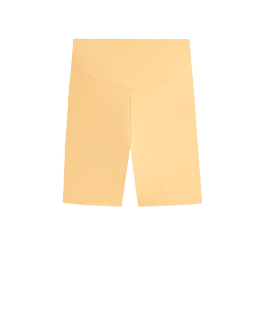 OYSHO Comfortlux high-rise 20cm short leggings in yellow, 5 of 7