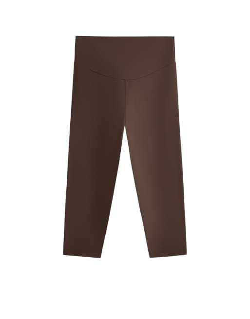 OYSHO Comfortlux high-rise 40cm caprileggings in dark brown, 7 of 7