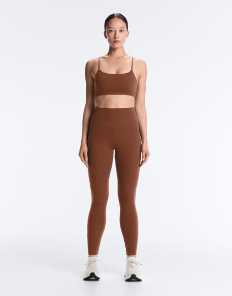 OYSHO Comfortlux high-rise ankle-length leggings in coffee - view 1
