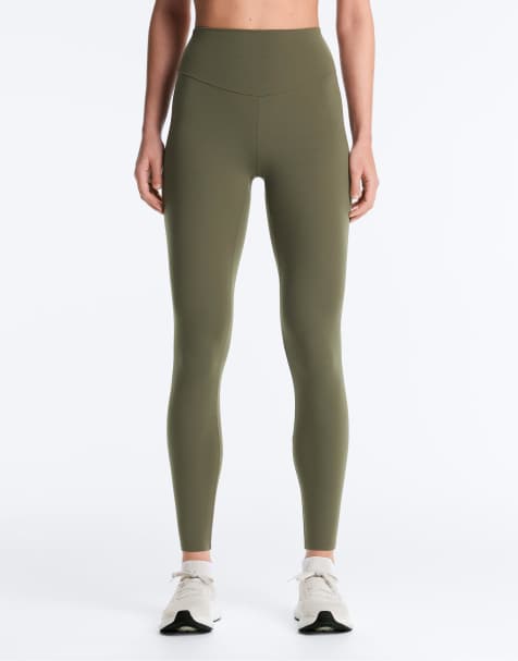 OYSHO Comfortlux high-rise ankle-length leggings in green - view 1