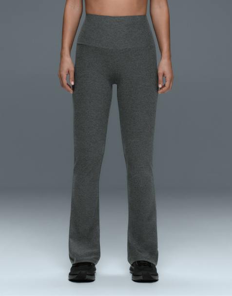 OYSHO Comfortlux high-rise flare trousers in dark grey - view 1