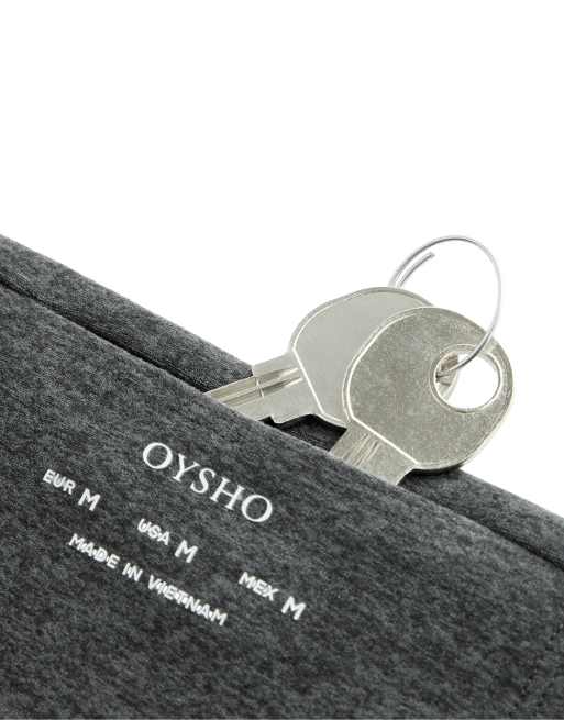 OYSHO Comfortlux high-rise flare trousers in dark grey, 7 of 7