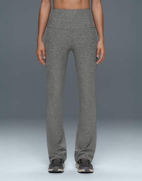OYSHO Comfortlux high-rise flare trousers in grey - view 1