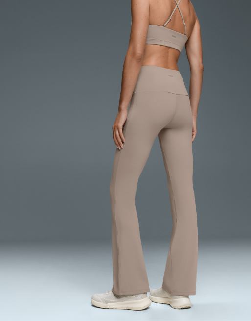 OYSHO Comfortlux high-rise flare trousers in stone, 3 of 6