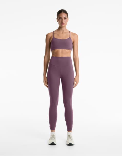 Oysho Comfortlux high rise knot 65cm ankle-length leggings in lila - view 1