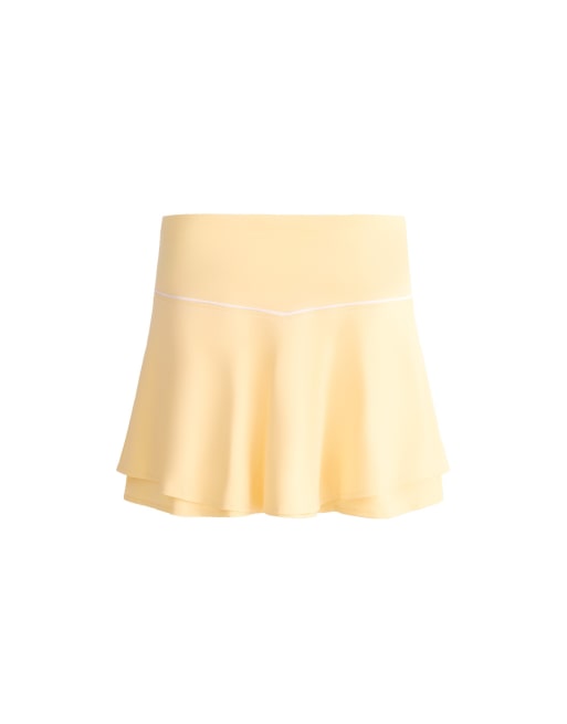 OYSHO Comfortlux high-rise piping mini skirt in pale yellow, 5 of 7