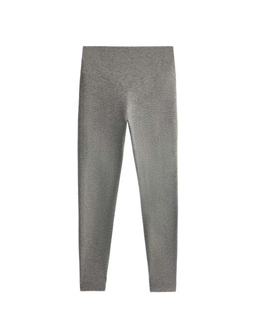 OYSHO Comfortlux high-waisted ankle-length heathered leggings in grey, 4 of 4