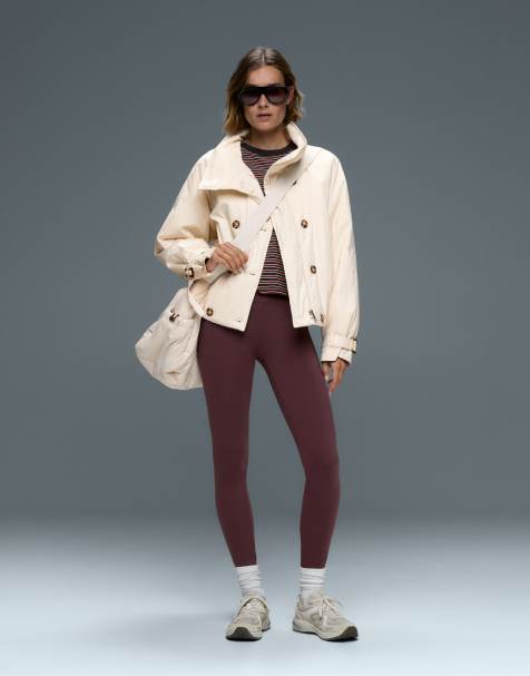 OYSHO Comfortlux high-waisted ankle-length leggings in purple - view 1