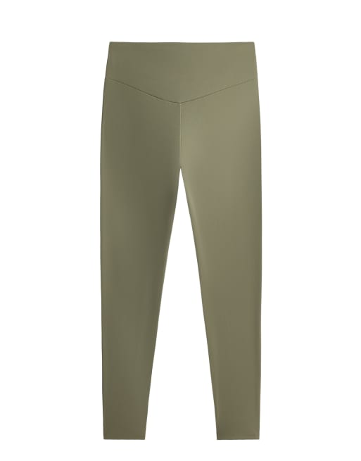 OYSHO comfortlux højtaljede ankellange leggings i khaki, 7 af 7
