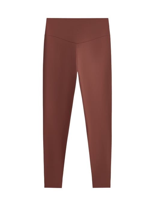 OYSHO comfortlux højtaljede ankellange leggings i teglrød, 5 af 7